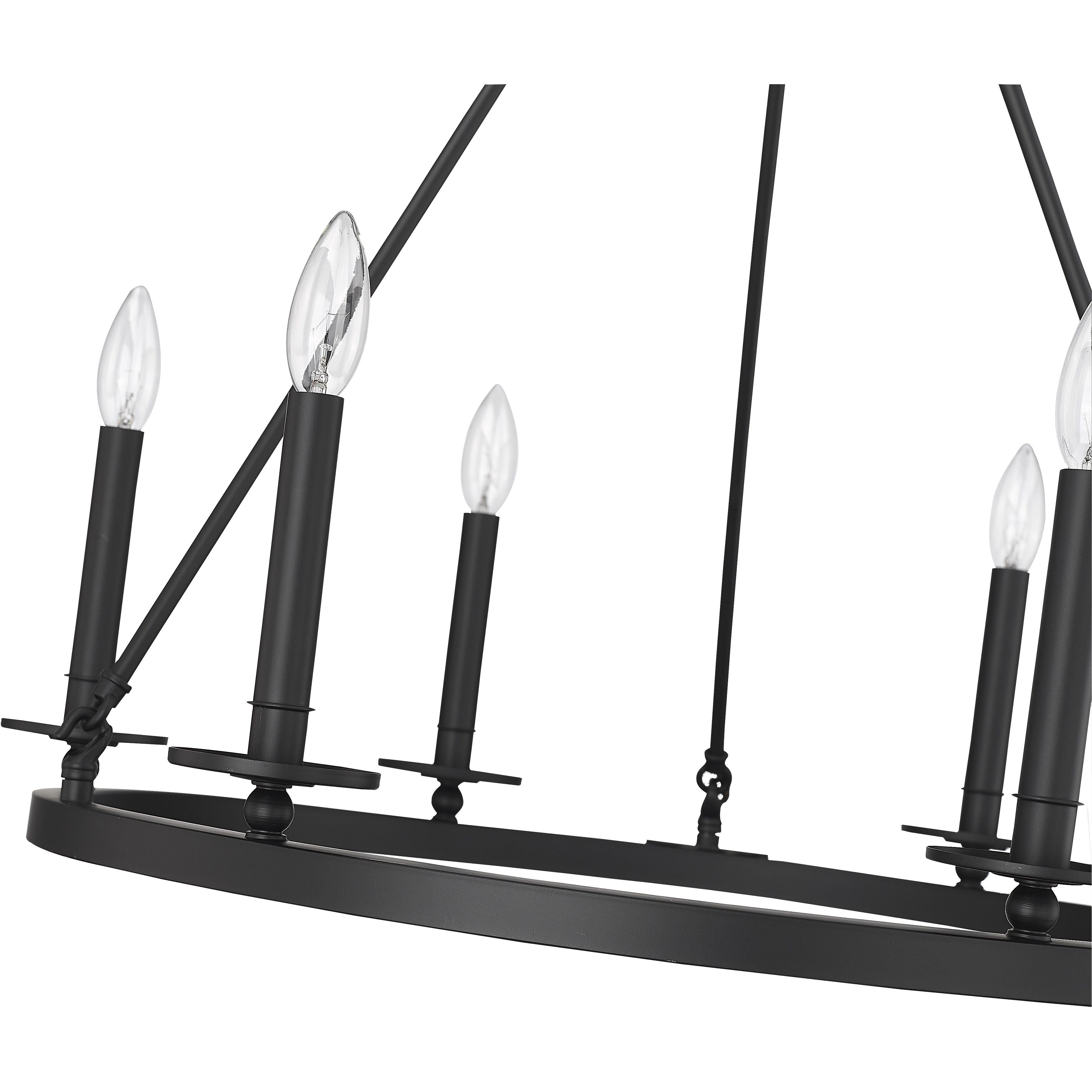 Florence 6 Light 26 inch Matte Black Chandelier Ceiling Light